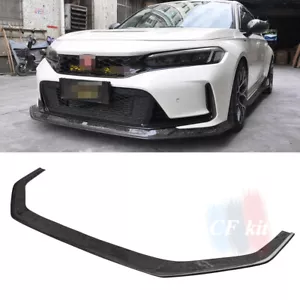 Labio de parachoques delantero de fibra de carbono para Honda Civic 11th FL5 2023+ tipo V - Imagen 1 de 16