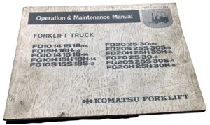 Komatsu FGD10/30 10-AE2 FG10-30S/H FD10-30S/H Forklift Trucks Manual **SALE** - Picture 1 of 2