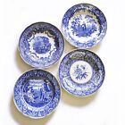 SPODE BLUE ROOM COLLECTION DINNER PLATES Set of 4 blue and white