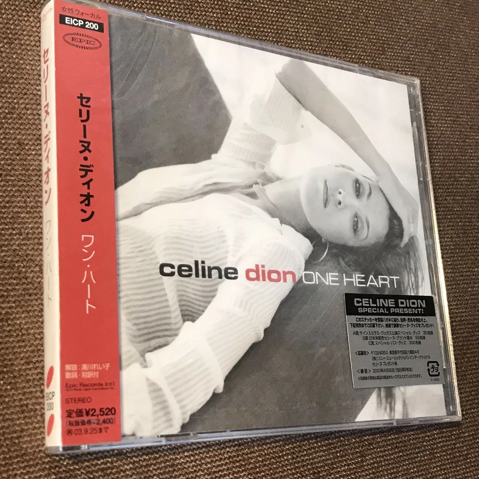 Celine Dion One Heart Japan CD Eicp200 W/obi Promo Sticker 2003 Issue
