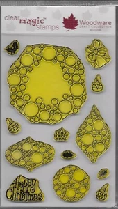 Woodware. Christmas Decorations Stamp Set. Stamping Cardmaking Scrapbooking - Picture 1 of 2