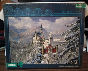 ~ NEW ~ WINTER AT NEUSCHWANSTEIN CASTLE 2000 PIECE JIGSAW PUZZLE ~ 26" x 38" ~ - Picture 1 of 5