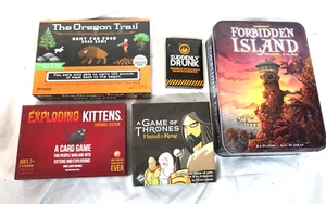 Oregon Trail-Exploding Kittens-Forbidden Island-Suddenly Drunk-Game of Thrones - Picture 1 of 10