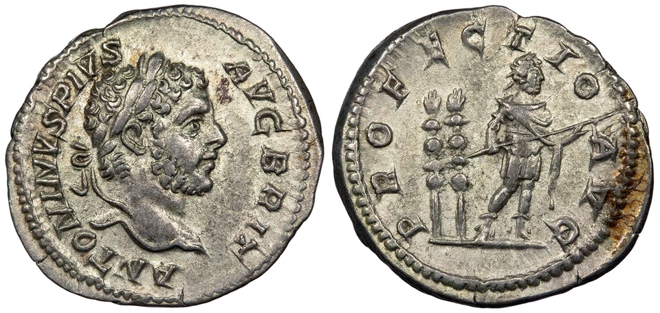 Caracalla 198-217 A.D. Denarius EF PROFECTIO AVG #AC103119 Foto 1 de 1