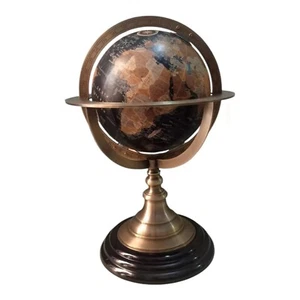 Armilar de latón estilo antiguo de 11 pulgadas encanto vintage para tu hogar oficina elegancia - Imagen 1 de 5