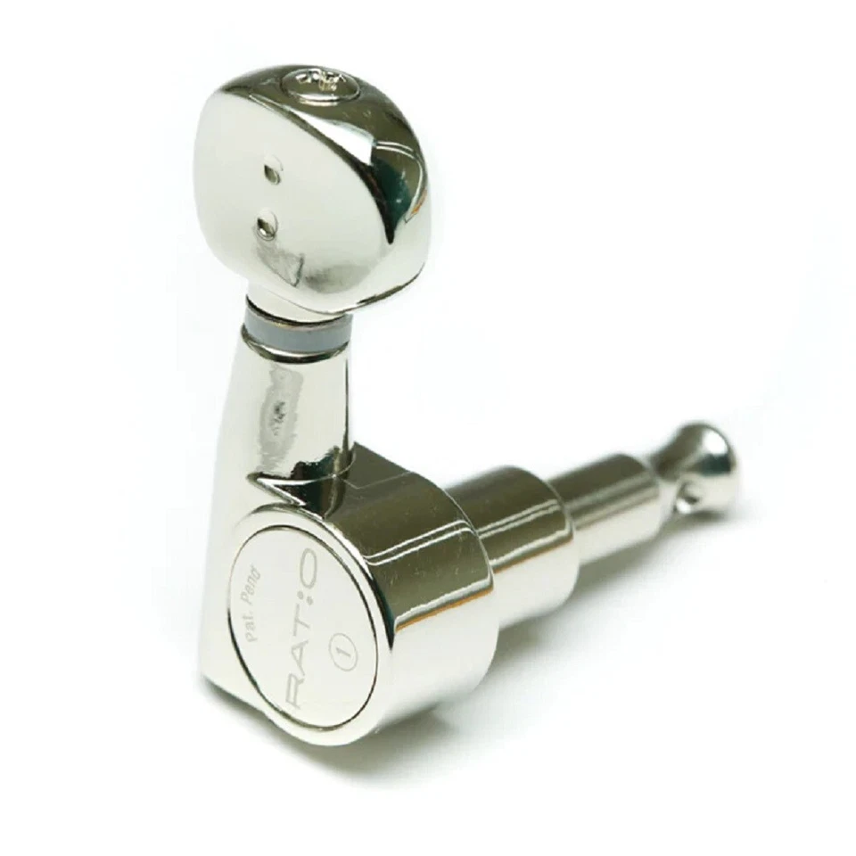 NEW Graph Tech Ratio 6-In-Line 2-Pin Classic Tuning Keys - NICKEL, #PRN-2731-N0 - Image 1 of 1