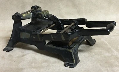 Antique Baltimore Printing Press Cast Iron Business Card Size with Gold Paint - Image 1 of 4