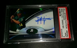 2011 Bowman Platinum #BPA-RD- Rashun Dixon Green Refractor Auto RC /399! PSA 9!