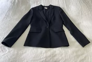 Reiss | Women’s SZ 8 | Blueish Black All Seasons Wool Single Breast Blazer - Picture 1 of 11