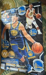 Golden State Warriors Stephen Curry Fathead Decal 51x71 With Small Damage - Picture 1 of 6