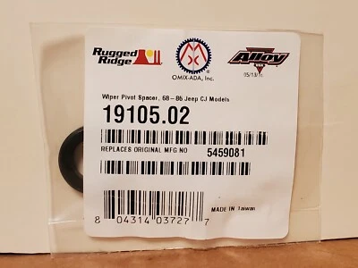 OMIX 19105.02 Wiper Pivot Spacer 68-86 Jeep CJ Models CJ5 CJ6 Willys 5459081 - Image 1 of 3
