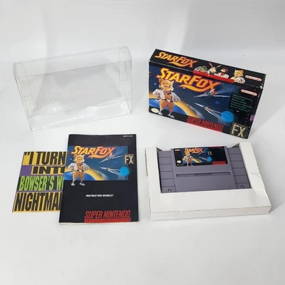 Star Fox (Super Nintendo SNES) w Manual & Insert & Box Protector!  TESTED & AUTH - Image 1 of 4