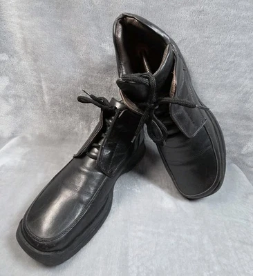 Botas de Colección Años 90 Puntera Cuadrada Kenneth Cole Cuero Trozo al Tobillo Para Hombres 10 Hechas en Italia Foto 1 de 4