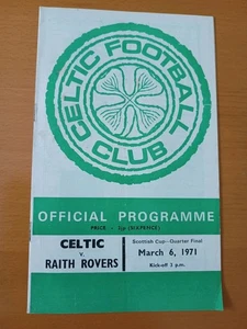 Celtic v Raith Rovers. Scottish Cup Quarter Final. 6 March 1971. Gemmell, Hood. - Picture 1 of 3