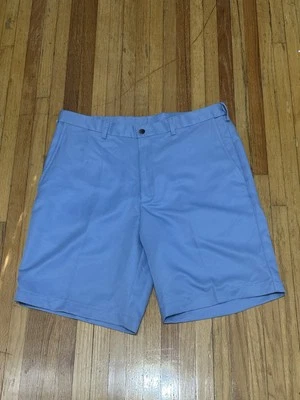 Haggar Mens Cool 18 Wear Felix Shorts Size 34 Bluestone Blue Stretch - Image 1 of 4