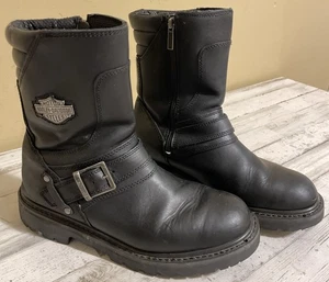 Harley Davidson 8.25" Booker Side-Zip Engineer Motorcycle Boot D95194 Men’s 9.5M - Bild 1 von 7