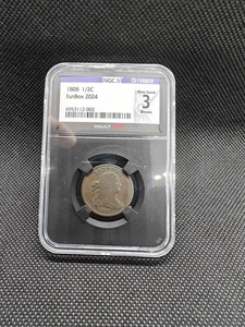 Vintage 1808 1/2 Half Cent Draped Bust VG8 NGC Graded Coin NGCX 3=VG 8, 217+Yrs! - Picture 1 of 9