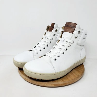 Birkenstock Bartlett Zapatos 39 Mujer 8 Blanco Cuero Alto Zapatillas Confort Foto 1 de 4