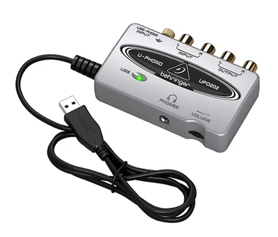 Behringer UFO202-BK High-Quality USB Audio Interface Vinyl Recording Bundle, - Image 1 of 4