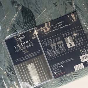 Dunelm Luxury Curtains, Malawi Green, Eyelet Curtains, Leafy - Picture 1 of 4