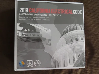 2019 California Electrical Code title 24 part 3 with binder  - Image 1 of 3