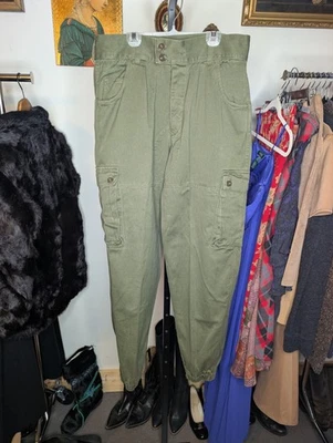 Military Green Jogger Pants Cargo Army Large - Image 1 of 4