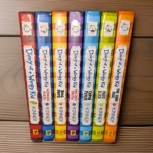 HUGE LOT OF 7 DIARY OF A WIMPY KID HARDCOVER BOOKS CHILDREN'S BOOK KINNEY - Picture 1 of 5