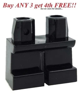 ☀️NEW Lego Legs SHORT Pants Plain BLACK Minifig Minifigure hip leg - Picture 1 of 3