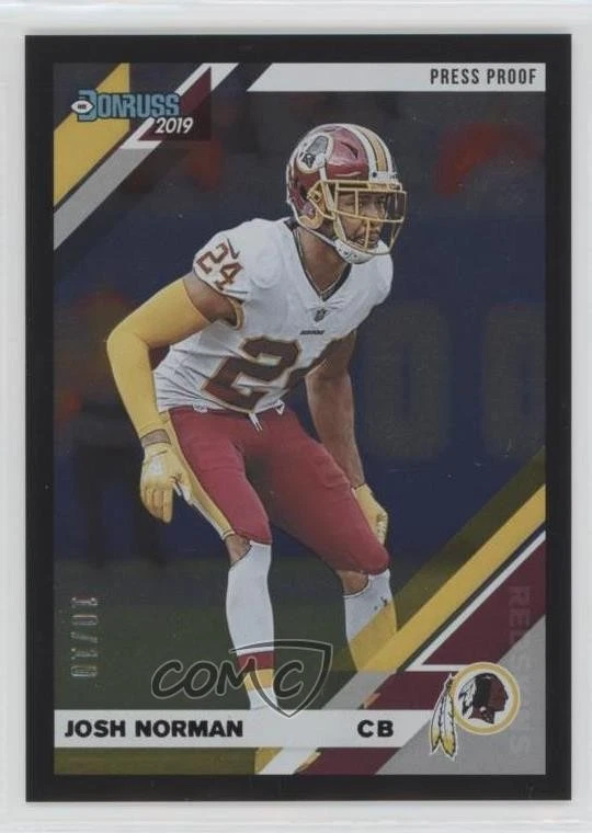 2019 Panini Donruss Press Proof Black /10 Josh Norman #152 - Image 1 of 2