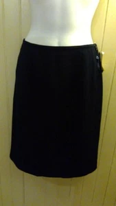 Charter Club Knee Length Skirt Black Solid Fully lined Size 14 Petite NWT - Picture 1 of 1