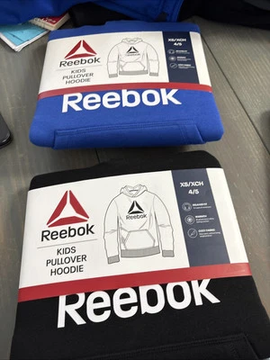 Sudadera con capucha Reebok XS para niños nueva con etiquetas lote de 2 E-13 Foto 1 de 4