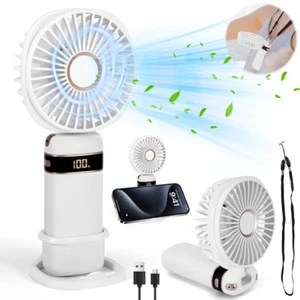 USB Ventilator Leise Mini Handventilator Tragbarer Fan Lüfter mit 1200Mah Akku - Bild 1 von 10