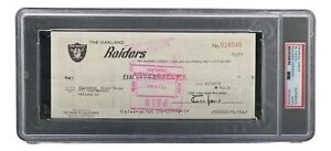 Al Davis Signed Oakland Raiders  Bank Check #18046 PSA/DNA