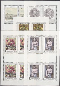 CZECHOSLOVAKIA - 1981 PRINTING SHEETS ART Mi. 2641-2645 Sc. 2386-2390 -**MNH** - Picture 1 of 1