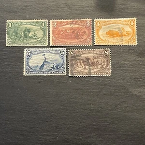 US Stamps Scott # 285-289…Trans-Mississippi Exposition Used Ng - Picture 1 of 2