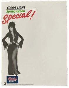 Vintage 1989 Coors Light Elvira Spring Green Special Bier Werbung Briefkopf - Bild 1 von 2