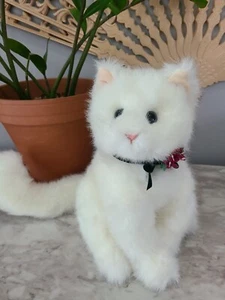 Vintage Gund White Kitty Floral Collar 1986 - Picture 1 of 10