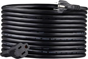 Cable de Extensión, 20 Pies, Extensor de Salida de 3 Puntas, Cable de Extensión Interior, 13 Amperios - Imagen 1 de 3
