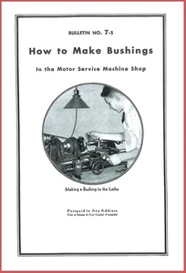 South Bend Manual No. 7-S Lathe Works on How to Make Bushings Motor Service 7S - Picture 1 of 10