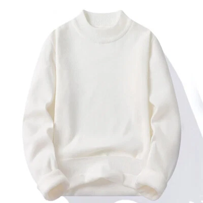 Casual Loose Thick Oversize O-neck Men Pullover Sweater Autumn Fashion Knitted - Image 1 of 4