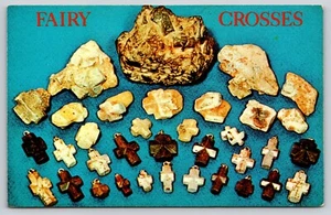 Postal Virginia Fairy Crosses Blue Ridge Mountains cristales de estaurolita geología - Imagen 1 de 2