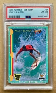 1993 FUTERA HOT SURF KELLY SLATER ROOKIE CARD #31 GRADEDED PSA 8 NM-MINT - Picture 1 of 3
