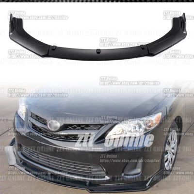 For Toyota Corolla 2008-2013 Front Splitter Bumper Lip Chin Spoiler Matte Black - Image 1 of 4