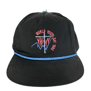 Vtg World Youth Day 1993 Hat Denver Colorado Rope Snap Back Trucker Baseball Cap - Picture 1 of 10