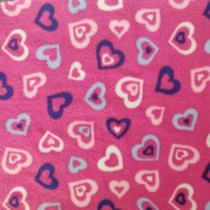 Estampado Polar Tejido - Rosa Corazones - Imagen 1 de 1