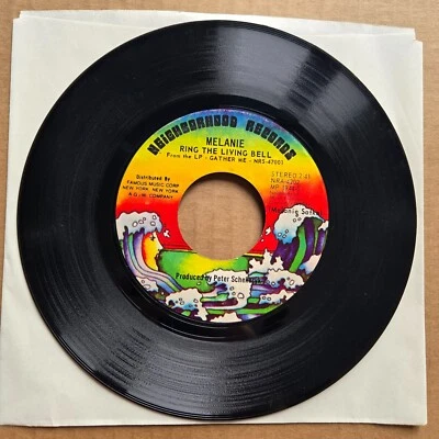 MELANIE Ring The Living Bell/Railroad 45 7" POP FOLK VOCAL Record Vinyl Records - Image 1 of 2