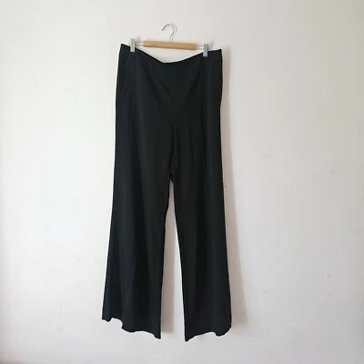 PINKO Pantalones Negros Pierna Ancha Bolsillos Inteligentes Reino Unido 12 Foto 1 de 4