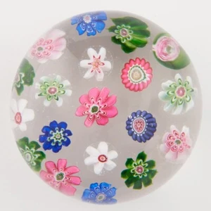 Clichy Paperweight Spaced Nineteen Cane with Rose c1850 - Picture 1 of 6