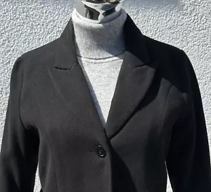Mantel mit Bindegürtel Schwarz Grösse 36 Neu - Bild 1 von 12
