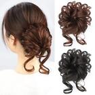 Womens Hair Piece Chignon Messy Bun Ponytail Hair Curly Hair Extensions E0N2